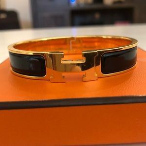 Hermès Black Clic H Bracelet with original box